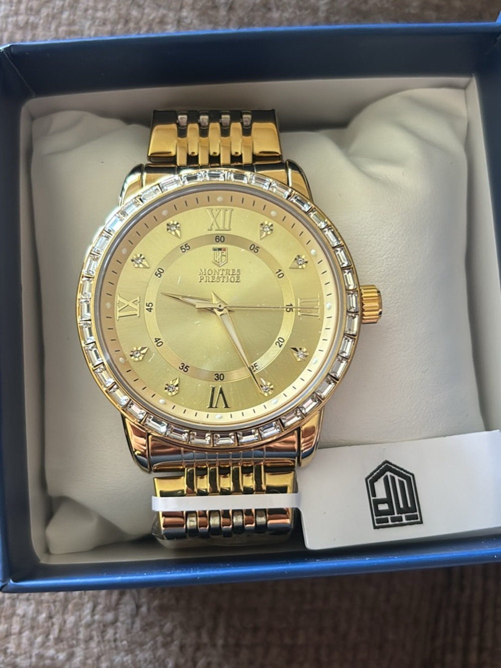 Invicta Gold Tone Men's Crystal Bezel Watch